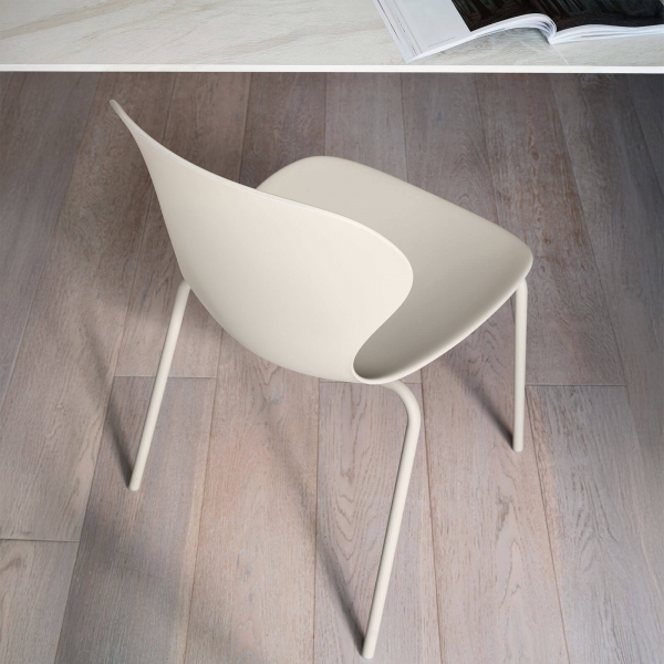 Chaise empilable en plastique avec pieds en métal - OPS ! CB/2310 Connubia© - 4